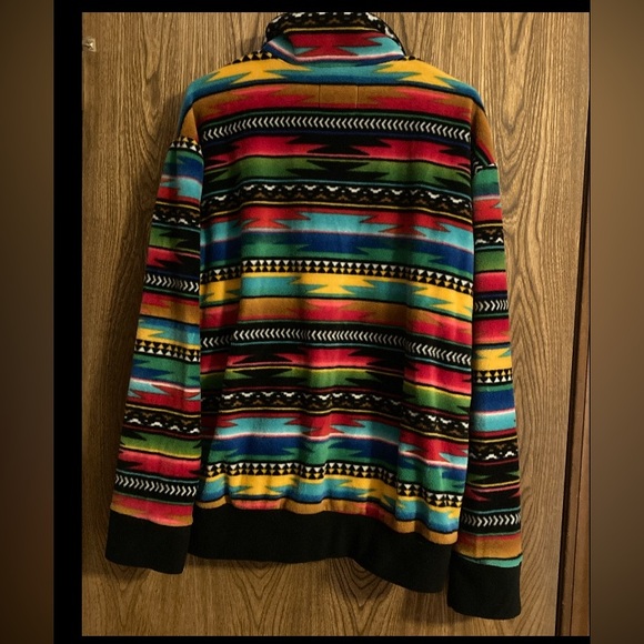 Western Wits Unisex Size S Fleece Aztec Pullover Jacket Southwestern  Boho USA - Picture 2 of 6